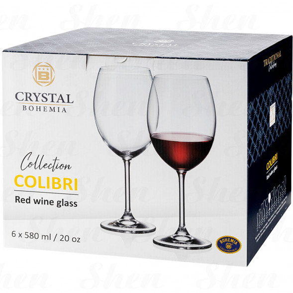Бокал для вина 580 мл Crystalite Bohemia &amp;quot;Colibri&amp;quot;