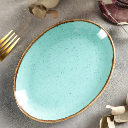 Блюдо овальное 18х13,5 см Porland Seasons Turquoise