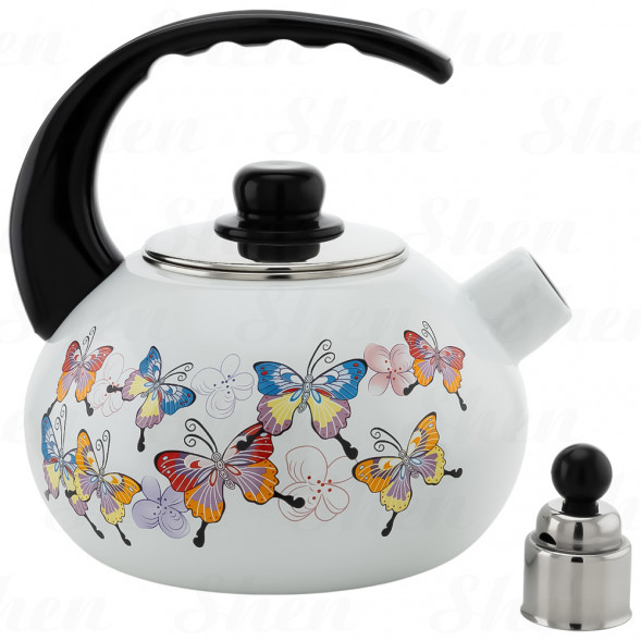 Чайник эмалированный 2,5 л со свистком Kamille