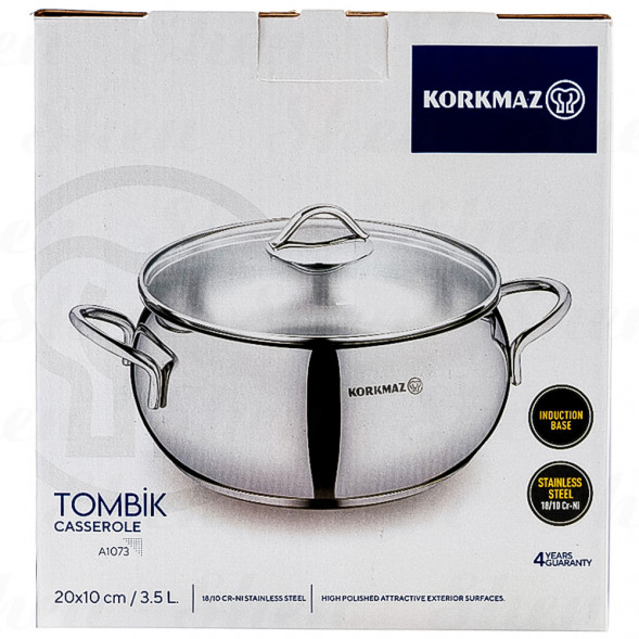 Кастрюля из нержавеющей стали 3,5 л Korkmaz Tombik