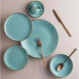 Тарелка безбортовая 24 см Porland Seasons Turquoise