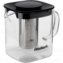 Чайник стеклянный заварочный с ситечком 1 л Ofenbach