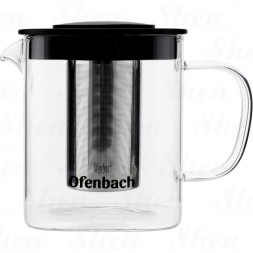 Чайник стеклянный заварочный с ситечком 1 л Ofenbach