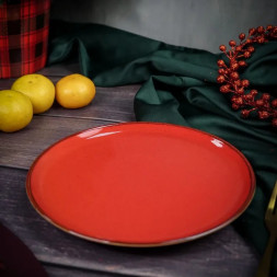 Тарелка для пиццы 20 см Porland Seasons Red