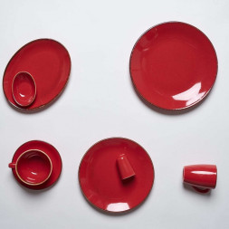 Блюдо овальное 32х24 см Porland Seasons Red