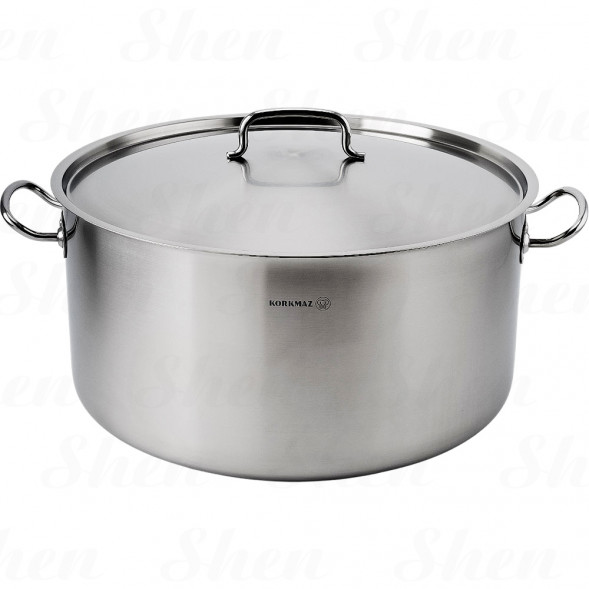 Кастрюля из нержавеющей стали с крышкой 25 л Korkmaz Proline Gastro