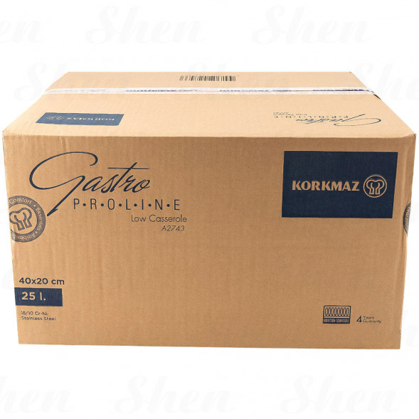 Кастрюля из нержавеющей стали с крышкой 25 л Korkmaz Proline Gastro