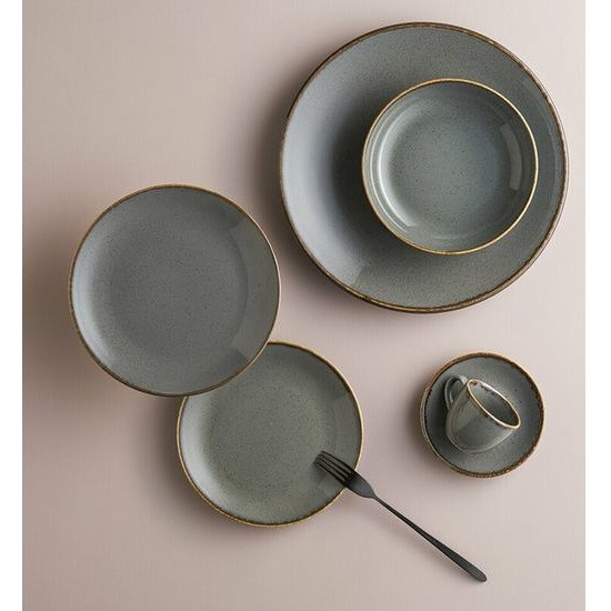 Тарелка безбортовая 18 см Porland Seasons Dark Grey