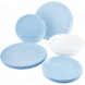 Сервиз столовый 18 предметов Luminarc Diwali Light Turquoise and White