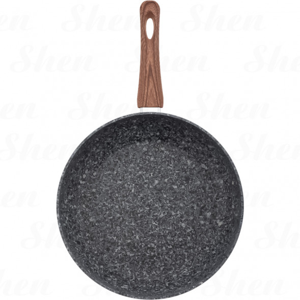 Сковорода с антипригарным покрытием 30 см Kamille Grey marble
