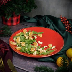 Тарелка безбортовая 28 см Porland Seasons Red