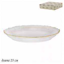 Блюдо овальное 23х14,5х2,5 см Lenardi Maria Gold