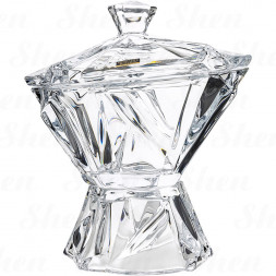 Конфетница на ножке с крышкой 27,5 см Crystalite Bohemia &amp;quot;Enigma&amp;quot;