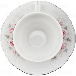 Сервиз чайный 12 предметов Бледные Розы Thun1794 Crystalite Bohemia &amp;quot;Bernadotte&amp;quot;