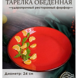 Тарелка безбортовая 24 см Porland Seasons Red