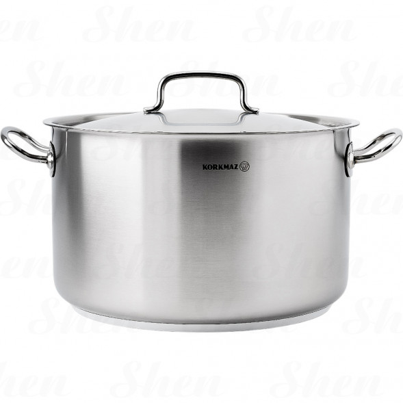 Кастрюля из нержавеющей стали с крышкой 15 л Korkmaz Proline Gastro
