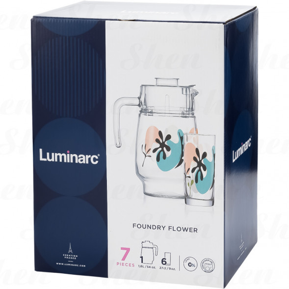 Набор для воды 7 предметов Luminarc Foundry Flower