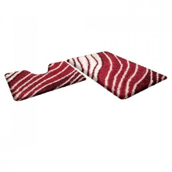 Комплект ковриков для ванной 60х90+50х60 см Shahintex Soft Multicolor Гранат