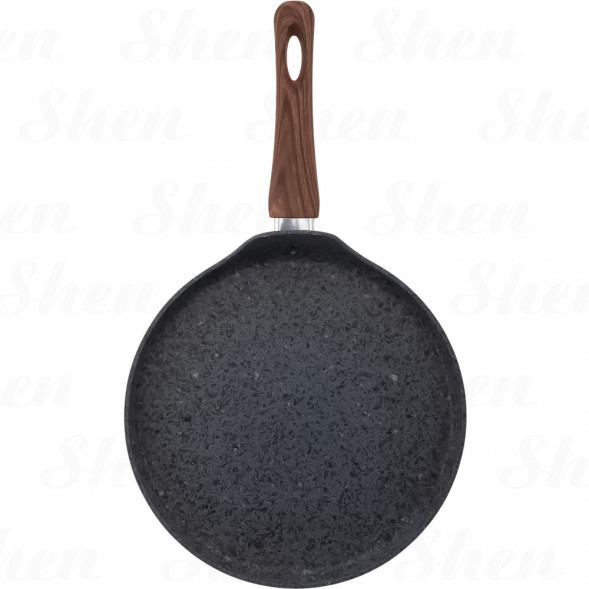 Сковорода блинная с антипригарным покрытием 28 см Kamille Grey marble