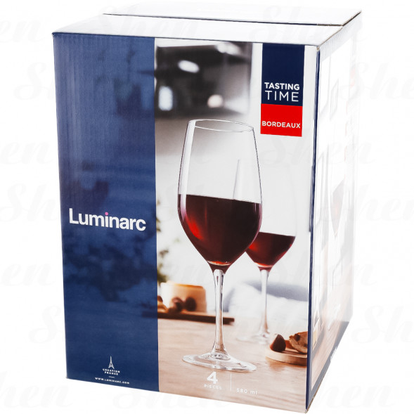 Набор бокалов для вина 4 шт 580 мл Luminarc Tasting Time Bordeaux