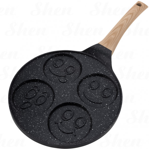 Сковорода для оладий 22 см с антипригарным покрытием Kamille Black Marble