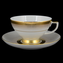 Набор чайный на 6 персон 210 мл Falkenporzellan Constanza Rio White Gold