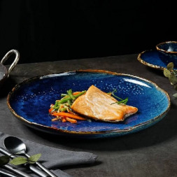 Тарелка фарфоровая 28 см P.L. Proff Cuisine &amp;quot;Aqua Blue&amp;quot;