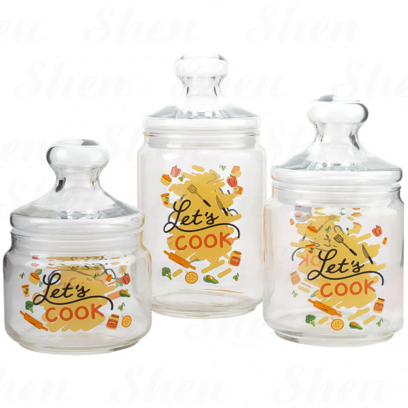 Набор банок 3 предмета Luminarc Lets Cook With Fun