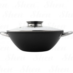 Казан чугунный &amp;quot;Wok&amp;quot; 4806MR, с антипригарным покрытием 3,6 л Kamille