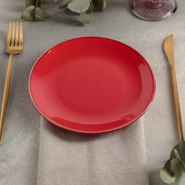 Тарелка безбортовая 18 см Porland Seasons Red