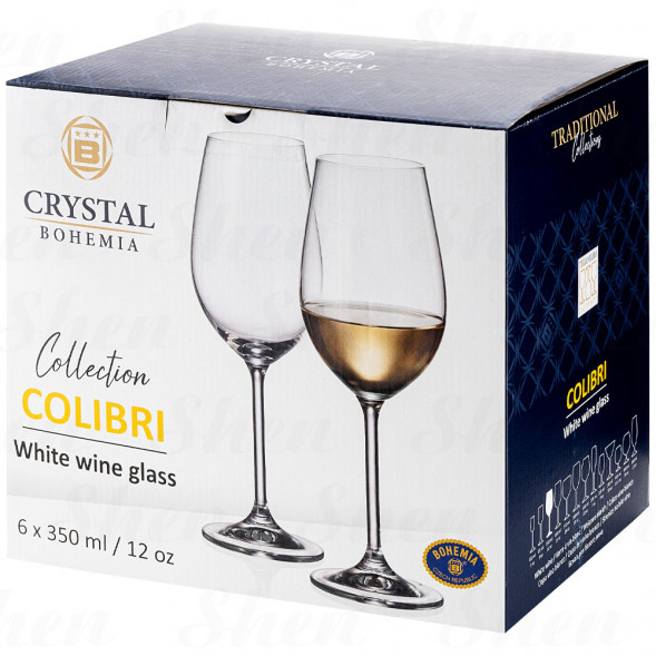 Бокал для вина 350 мл Crystalite Bohemia &amp;quot;Colibri&amp;quot;