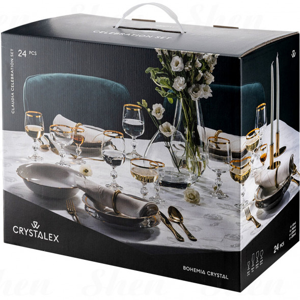 Набор бокалов 24 предмета Crystalite Bohemia &amp;quot;Klaudie&amp;quot;