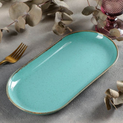Блюдо овальное 30х15 см Porland Seasons Turquoise