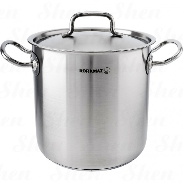 Кастрюля из нержавеющей стали с крышкой 6 л Korkmaz Proline Gastro