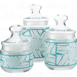 Набор банок 3 предмета Luminarc Ackley Blue