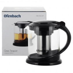 Чайник стеклянный заварочный с ситечком 1,5 л Ofenbach