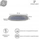 Блюдо прямоугольное 32х23 см Porland Iris Blue