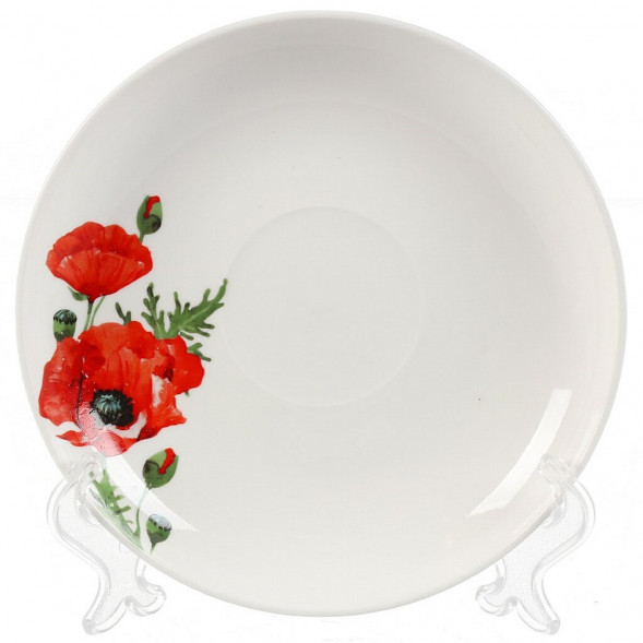 Набор чашка с блюдцем 280 мл Daniks «Алый мак»