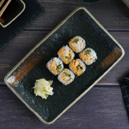 Блюдо для подачи 23,5х14,7 см фарфоровое P.L. Proff Cuisine &amp;quot;Dark Panasia&amp;quot;