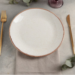 Тарелка безбортовая 24 см Porland Seasons Beige