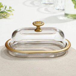 Масленка стеклянная 20х13 см DecoDon Bronze