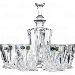Набор для виски хрустальный 7 предметов Crystal Bohemia &amp;quot;Florale&amp;quot;