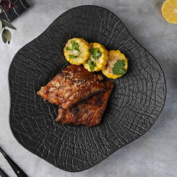 Салатник 30х5 см Proff Cuisine &amp;quot;Black Raw Wood&amp;quot;