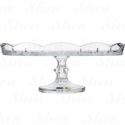 Тортовница на ножке хрустальная 32 см Crystal Bohemia &amp;quot;Tulip&amp;quot;