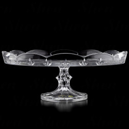 Тортовница на ножке хрустальная 32 см Crystal Bohemia &amp;quot;Tulip&amp;quot;