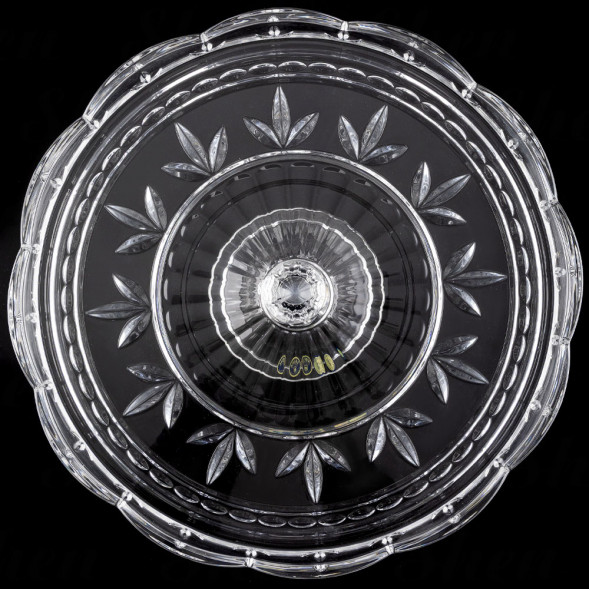 Тортовница на ножке хрустальная 32 см Crystal Bohemia &amp;quot;Tulip&amp;quot;