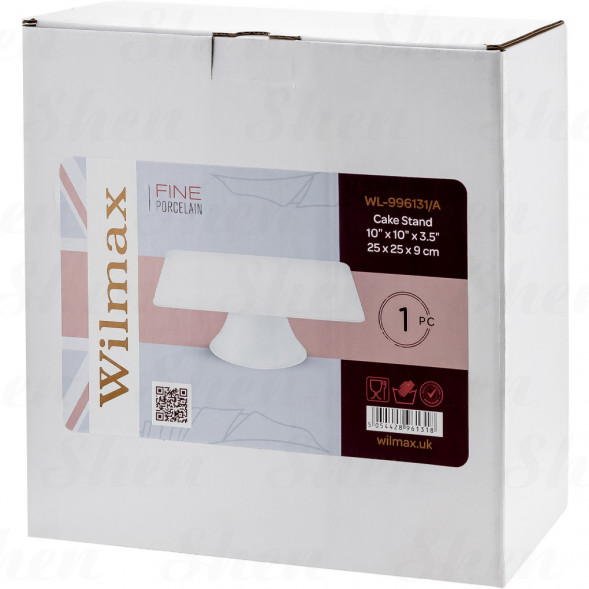 Тортовница на ножке 25х25 см Wilmax
