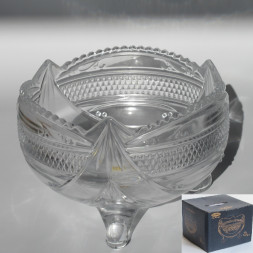 Конфетница стеклянная 22 см Garbo Glass