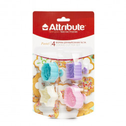 Набор форм для печенья 4 шт Attribute Pastel