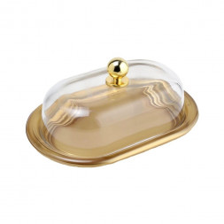 Масленка стеклянная 20х13 см DecoDon Bronze
